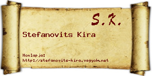 Stefanovits Kira névjegykártya